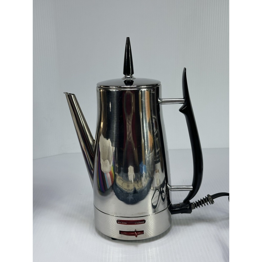 Vintage Society EASY- FLO  4-10 Cup Electric Automatic Coffee Pot Percolator MCM